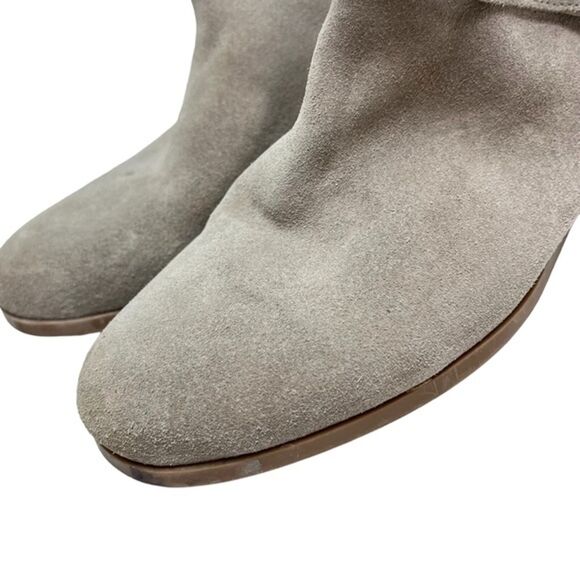 SOLE SOCIETY Taupe BELVANNE Genuine Leather Suede Ankle Boots Booties Shoes sz 8 - Picture 9 of 16